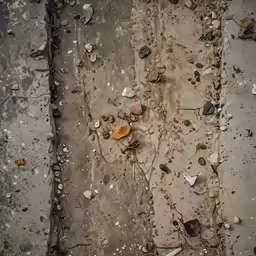 a couple of small objects laying on the ground