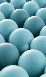a lot of light blue eggs scattered over