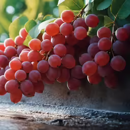 a bunch of red berries hang from a branch