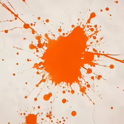an orange area that is being created with water