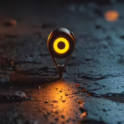 a small ring is laying on the ground