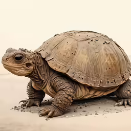 an adult turtle laying on its side in the sand