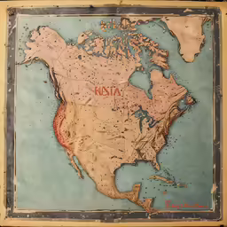 a vintage map of asia shows the terrain of the landforms