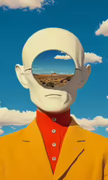 a man with an odd looking look in his eyes