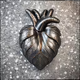 the heart shape is made out of metal