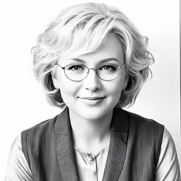 a black and white photograph of a woman