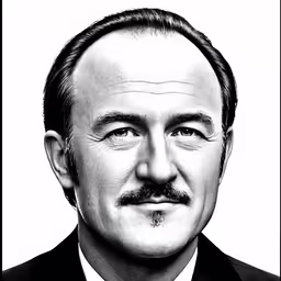 black and white portrait of the businessman in tuxedo