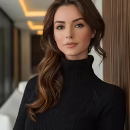 a close up of a person with a face and a serious look on her face
