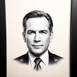 there is a man that has a photo of him in the frame