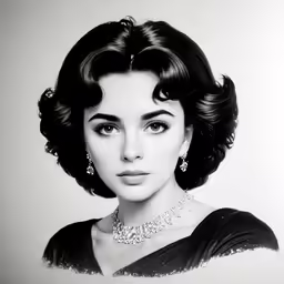 a vintage photograph of a woman with long, black hair