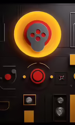 a bunch of strange looking objects displayed on a wall