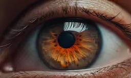 an eye with a ring in the middle