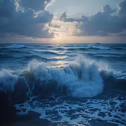 a photo of an ocean under the sun