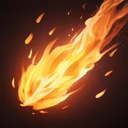 a fire that is burning in the dark