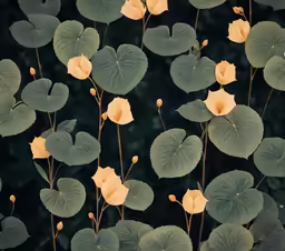a close up of many leaves on a plant