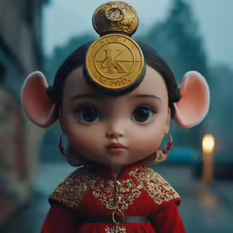 an adorable doll dressed in an old - school style outfit