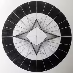 a drawing of a star in the middle of a white background