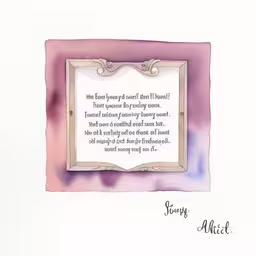 a quote for someone on their special occasions,a watercolor painting of a quote on paper