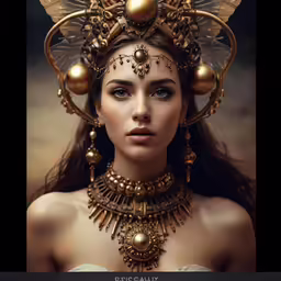 an image of a woman wearing a golden necklace