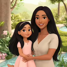 a cartoon drawing of two girls with one in the air and the other holding her hand on