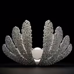 an ornate sculpture with some lights inside
