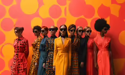 the models are dressed in different colors