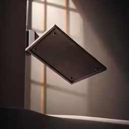 the lights shine on the frame of a lightbox