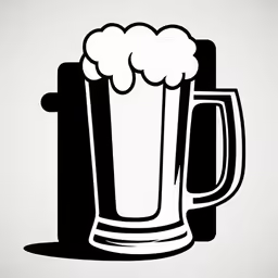 a mug of beer on a grey background