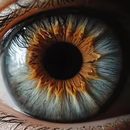 an extreme close up shot of a human eye