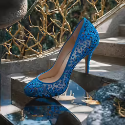 the shoes are on the stone stairs outside