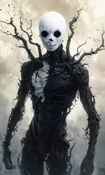 a creepy halloween zombie with blood splattered paint