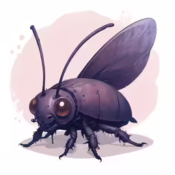 the large beetle is standing in front of the camera