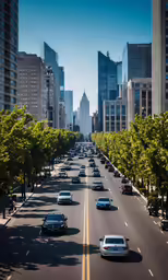 a large long road that has many cars in it