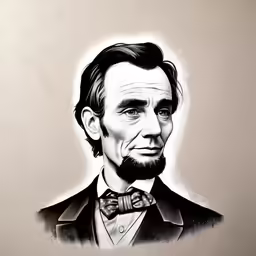 the photo shows abraham lincoln as depicted in this image