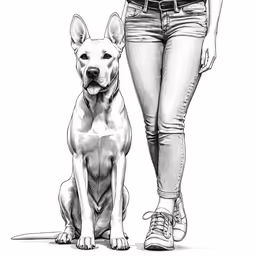 a woman walking down a street with a dog