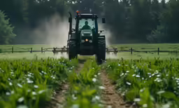a farmer in a field preparing his crops for harvest