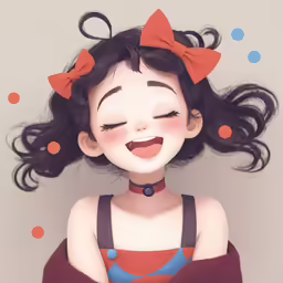 the doll is wearing a red top with a brown bottom and bow tie