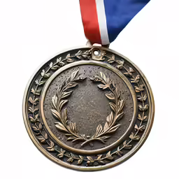 a medal is pictured on the front side of the medal