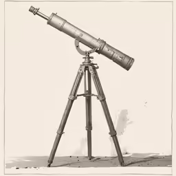 a very small telescope on top of a tripod