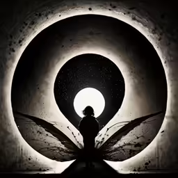 a black and white photo of a butterfly