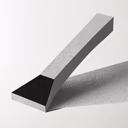 an abstract drawing shows a large object with small triangles and black spots on white paper
