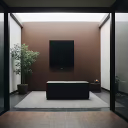 the room with no one on the couch is empty