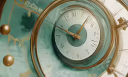 an antique clock has two pendulums at the same time