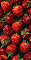 the strawberries are on the table ready for consumption