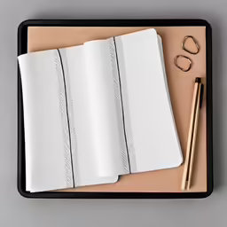 some papers that are next to a pencil