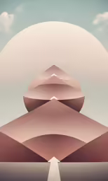 two different angles of shapes and lines that look like mountains