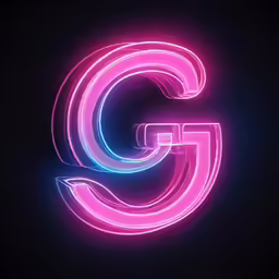a lit up alphabet that has been designed to look like neon