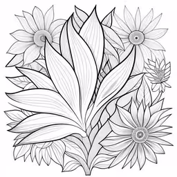 flowers that are black and white and have leaves in the center,black and white sketch of a bouquet of flowers