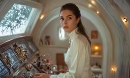 a woman that is playing a video game