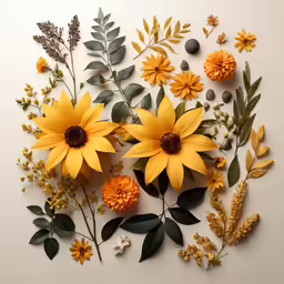 flowers made of paper and some green leaves